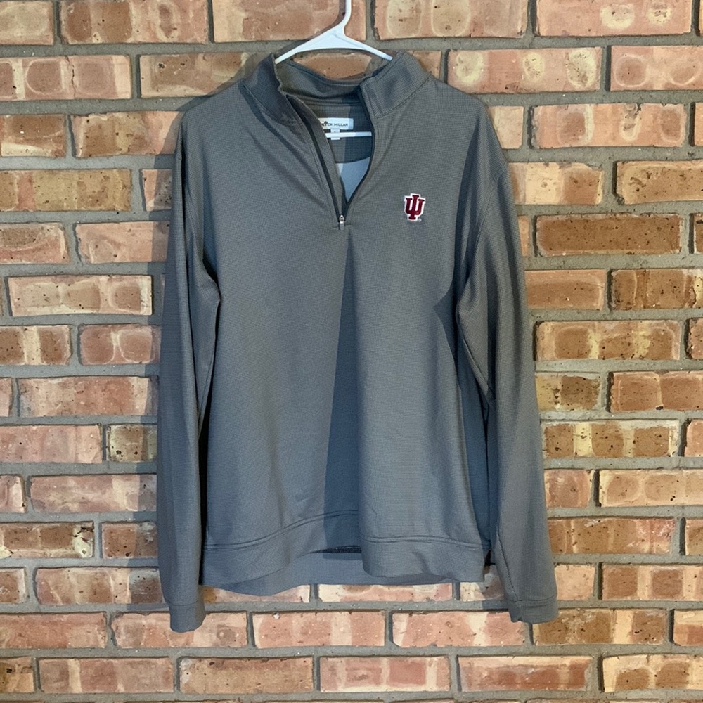Indiana University Peter Millar Premium Quarter Zip - Size Large